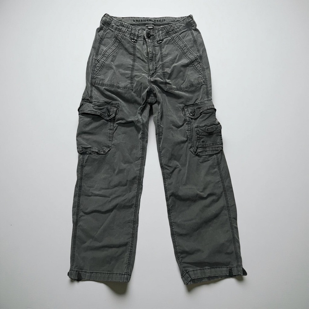 American Eagle Outfitters Charcoal Cargo Pants Women Sz 6 Short